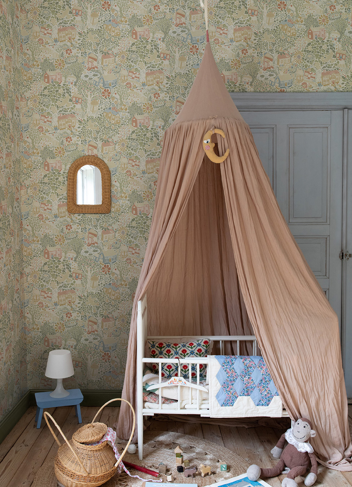 0064783 bygga bo neutral woodland village wallpaper