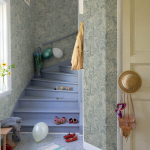 Bygga Bo Blue Woodland Village Wallpaper