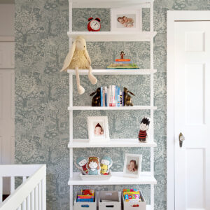 Bygga Bo Blue Woodland Village Wallpaper