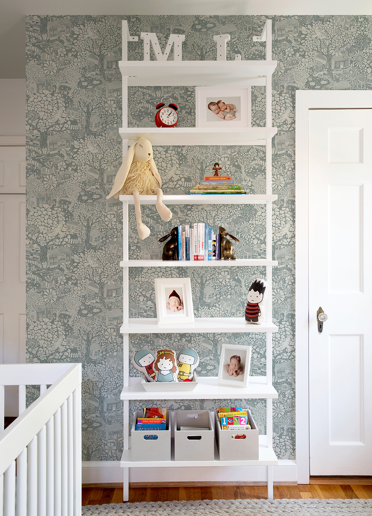 0064791 bygga bo blue woodland village wallpaper