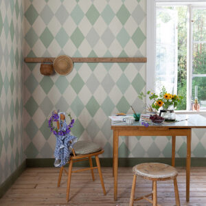 Kalas Light Blue Diamond Wallpaper