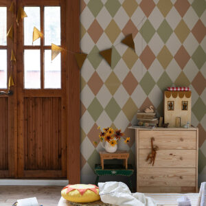 Kalas Mustard Diamond Wallpaper