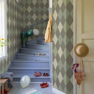 Kalas Olive Diamond Wallpaper