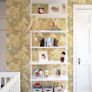 Dr√∂mma Coral Songbirds and Sunflowers Wallpaper