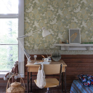 Dr√∂mma Sage Songbirds and Sunflowers Wallpaper