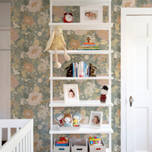 V√§xa Slate Rabbits & Rosehips Wallpaper