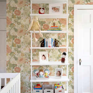 V√§xa Green Rabbits & Rosehips Wallpaper