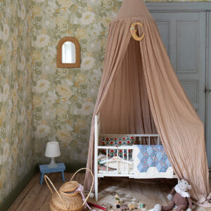 V√§xa Light Grey Rabbits & Rosehips Wallpaper