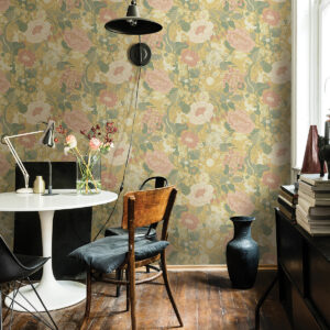 V√§xa Butter Rabbits & Rosehips Wallpaper