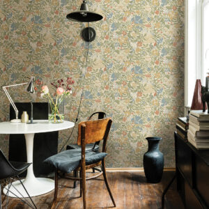 Midsommar Light Green Floral Medley Wallpaper