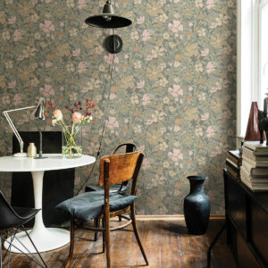 Midsommar Grey Floral Medley Wallpaper