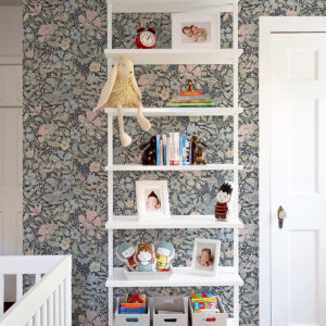 Midsommar Dark Blue Floral Medley Wallpaper