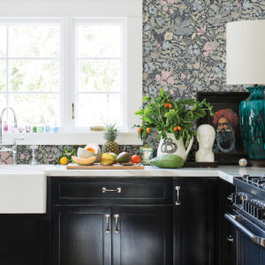 Midsommar Dark Blue Floral Medley Wallpaper