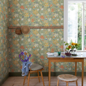 Midsommar Sage Floral Medley Wallpaper