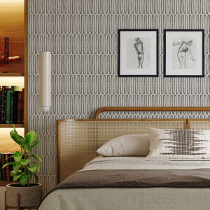 Lars Charcoal Retro Wave Wallpaper