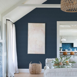 Lars Navy Retro Wave Wallpaper