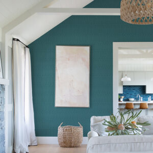 Lars Teal Retro Wave Wallpaper