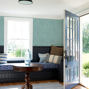 Elin Sky Blue Berry Botanical Wallpaper