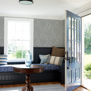 Elin Charcoal Berry Botanical Wallpaper