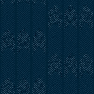 Nyle Dark Blue Chevron Stripes Wallpaper