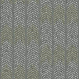Nyle Dark Grey Chevron Stripes Wallpaper