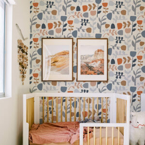 Juni Orange Abstract Tulips Wallpaper