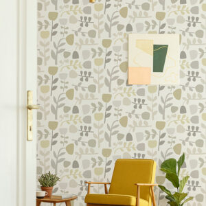 Juni Neutral Abstract Tulips Wallpaper