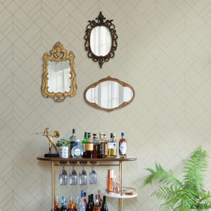 Sander Light Grey Geometric Wallpaper