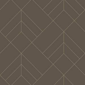 Sander Chocolate Geometric Wallpaper