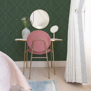 Sander Evergreen Geometric Wallpaper