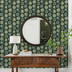 Sisu Evergreen Floral Geometric Wallpaper