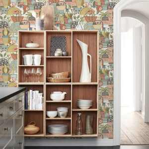 Fika Mustard Blissful Birds & Blooms Wallpaper