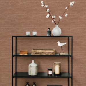 Malin Rust Faux Grasscloth Wallpaper