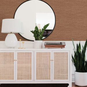 Malin Rust Faux Grasscloth Wallpaper