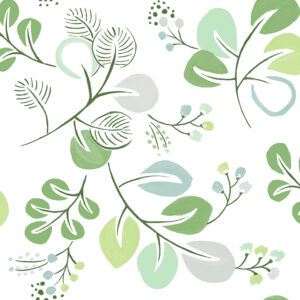 Jonah Light Green Leaf Trail Wallpaper
