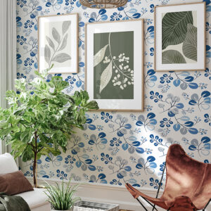 Jonah Blue Leaf Trail Wallpaper