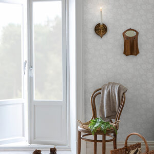 Lizette Light Grey Charming Floral Wallpaper