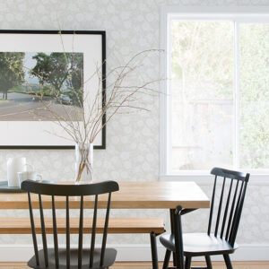 Lizette Light Grey Charming Floral Wallpaper