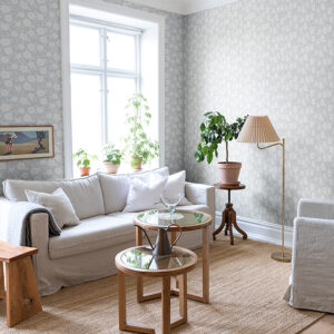 Lizette Light Blue Charming Floral Wallpaper