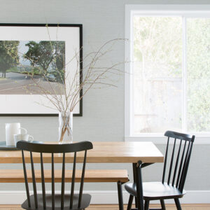 Agave Grey Faux Grasscloth Wallpaper