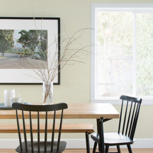 Agave Light Yellow Faux Grasscloth Wallpaper