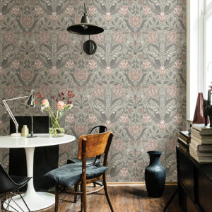 Filippa Grey Tulip Wallpaper