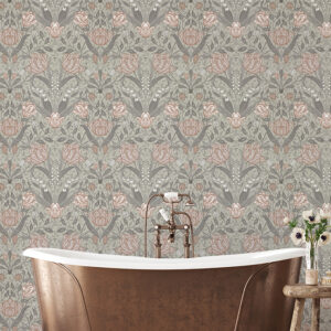 Filippa Grey Tulip Wallpaper