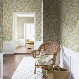 Elise Cream Nouveau Gardens Wallpaper
