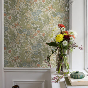 Elise Cream Nouveau Gardens Wallpaper