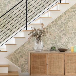 Elise Light Grey Nouveau Gardens Wallpaper