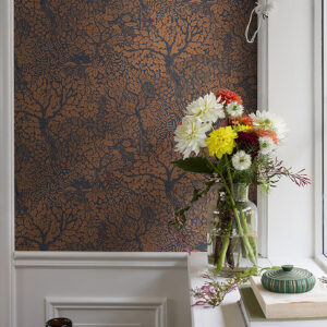 Olle Orange Forest Sanctuary Wallpaper