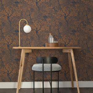 Olle Orange Forest Sanctuary Wallpaper