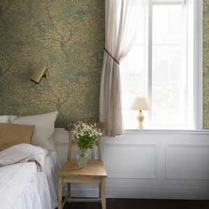 Olle Light Yellow Forest Sanctuary Wallpaper