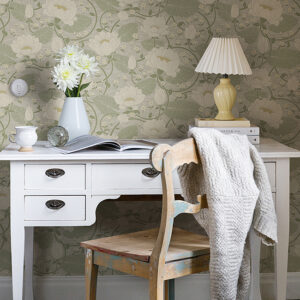 Eva Light Grey Lotus Dreams Wallpaper